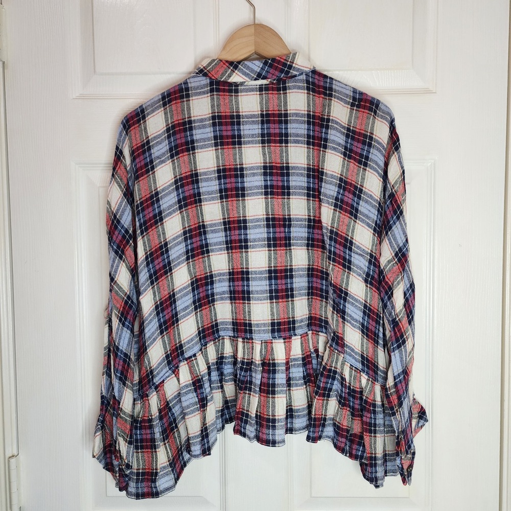 Free People Button Up Shirt Women's Small Promise Everything Long Sleeve Top - Picture 2 of 7